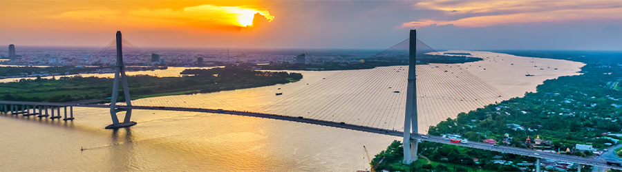 Can Tho Bridge Sunset